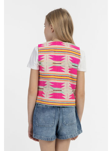 IZIA Weste in Pink/ Creme