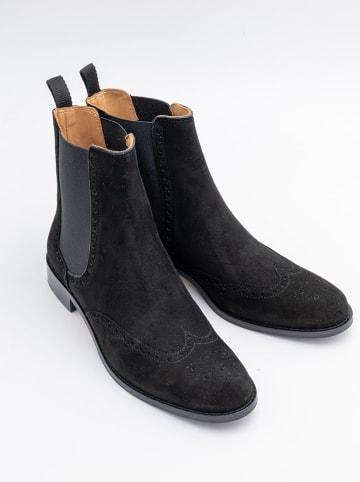 Belle Amie Leder-Chelsea-Boots in Schwarz