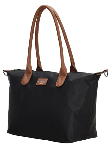 Charm Shopper bag "Buckingham" w kolorze czarnym - 42 x 25 x 15 cm