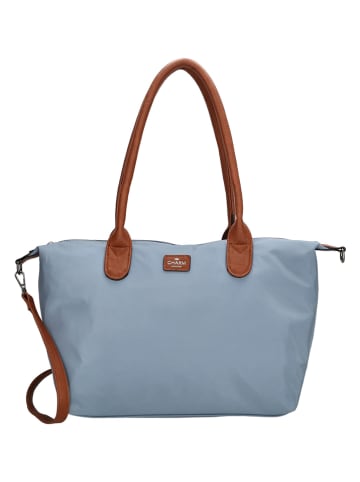 Charm Shopper bag "Buckingham" w kolorze błękitnym - 42 x 25 x 15 cm