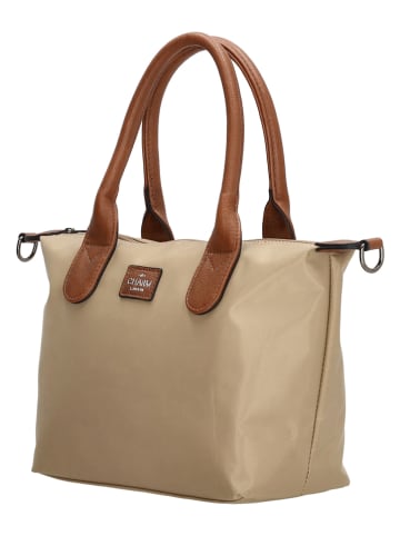Charm Henkeltasche "Buckingham" in Beige - (B)30 x (H)20 x (T)11 cm