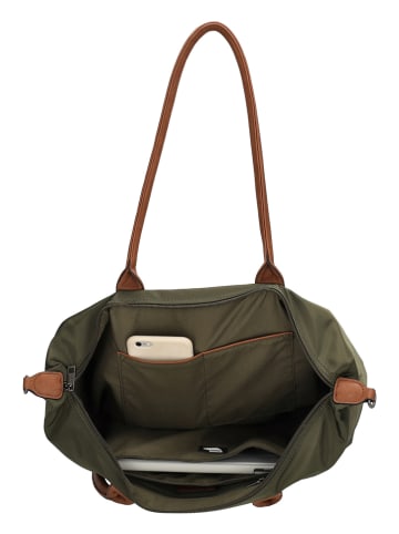 Charm Shopper "Buckingham" in Khaki - (B)51 x (H)33 x (T)14 cm