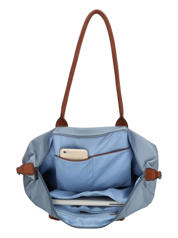 Charm Shopper bag "Buckingham" w kolorze błękitnym - 51 x 33 x 14 cm