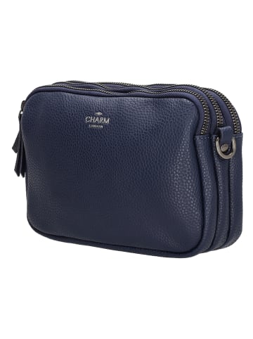 Charm Umhängetasche "New York" in Dunkelblau - (B)21 x (H)14 x (T)8 cm