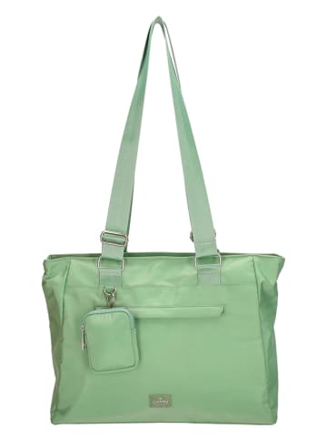 Charm Shopper bag "Odeon" w kolorze zielonym - 44 x 30 x 10 cm