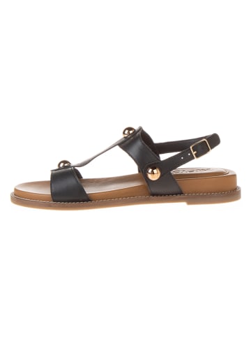 INUOVO Leder-Sandalen in Schwarz