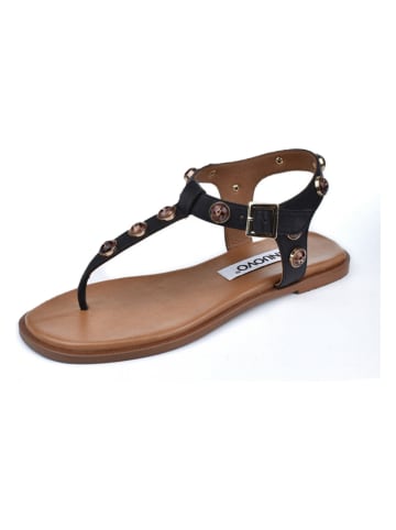 INUOVO Leder-Sandalen in Schwarz