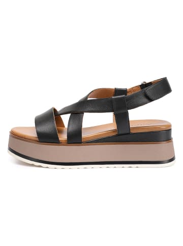 INUOVO Leder-Sandalen in Schwarz