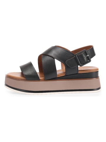 INUOVO Leder-Sandalen in Schwarz