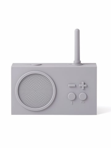 Lexon Bluetooth luidspreker + radio "Tykho 3" lichtgrijs - (B)14 x (H)8,1 x (D)4,5 cm