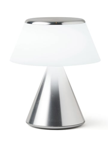 Lexon Lampa stołowa LED "LUMA S" w kolorze srebrnym - wys. 8,1 x Ø 6,9 cm