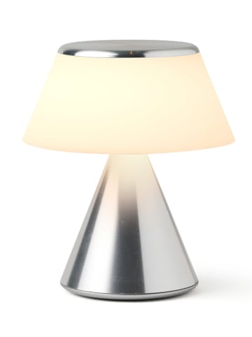 Lexon Ledtafellamp "LUMA S" zilverkleurig - (H)8,1 x Ø 6,9 cm