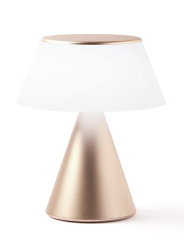 Lexon Ledtafellamp "Luma L" goudkleurig - (H)15 x Ø 15,6 cm