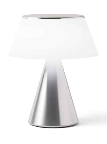 Lexon Lampa stołowa LED "Luma XL" w kolorze srebrnym - wys. 24,8 x Ø 20,7 cm