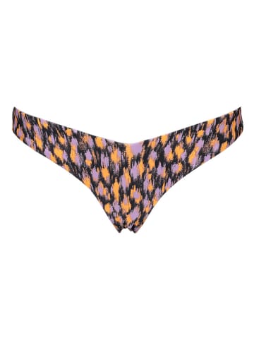 LASCANA Bikini-Hose in Schwarz/ Orange/ Flieder