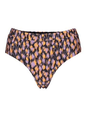 LASCANA Bikini-Hose in Schwarz/ Orange/ Flieder