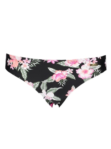 LASCANA Bikini-Hose in Schwarz/ Pink/ Grün