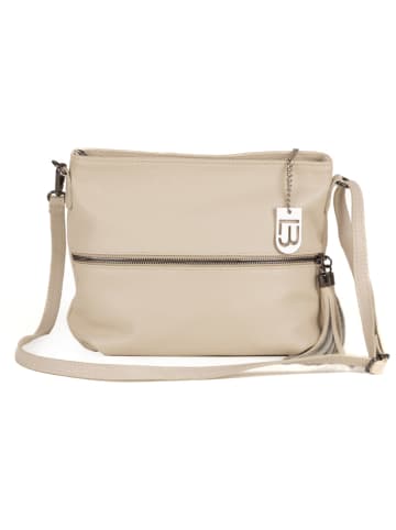 Lucca Baldi Leder-Umhängetasche in Beige - (B)36 x (H)23 x (T)10 cm