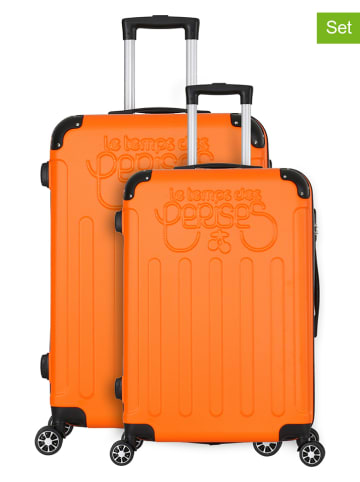 Le Temps des Cerises 2tlg. Hardcase-Trolley-Set "Java" in Orange