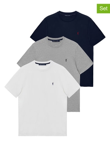 Polo Club 3-delige set: shirts zwart/grijs/wit