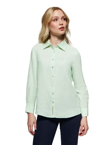 Polo Club Linnen blouse - regular fit - lichtgroen