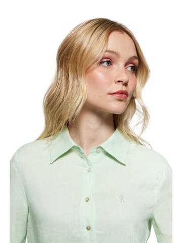 Polo Club Lniana koszula - Regular fit - w kolorze jasnozielonym