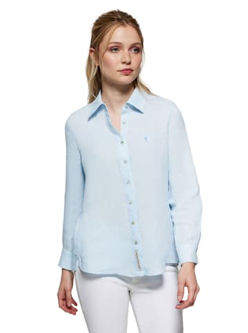 Polo Club Lniana koszula - Regular fit - w kolorze błękitnym