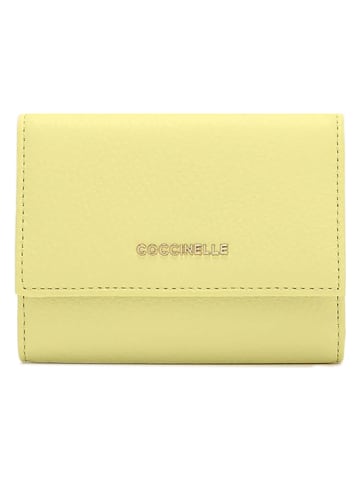COCCINELLE Leren portemonnee geel - (B)12 x (H)9 x (D)2 cm