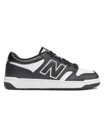 New Balance Leder-Sneakers "BB480" in Weiß/ Schwarz