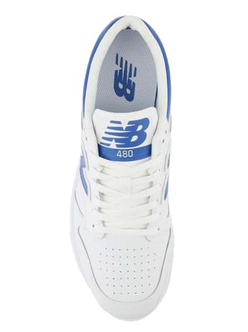 New Balance Leder-Sneakers "BB480" in Weiß/ Blau