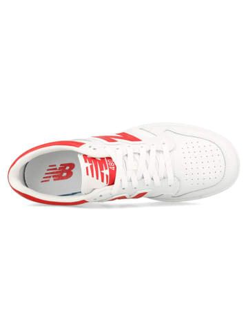 New Balance Leder-Sneakers "BB480" in Weiß/ Rot