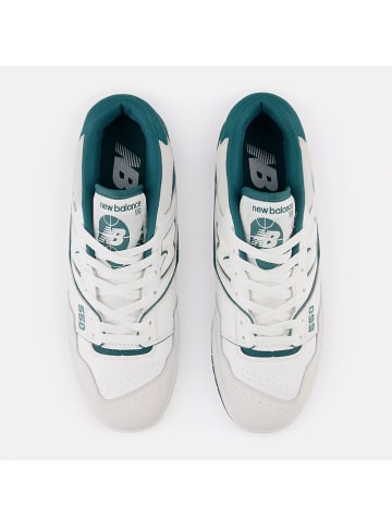 New Balance Leder-Sneakers "550" in Weiß/ Grün