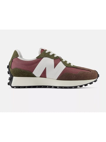 New Balance Leder-Sneakers "327" in Khaki/ Rosa