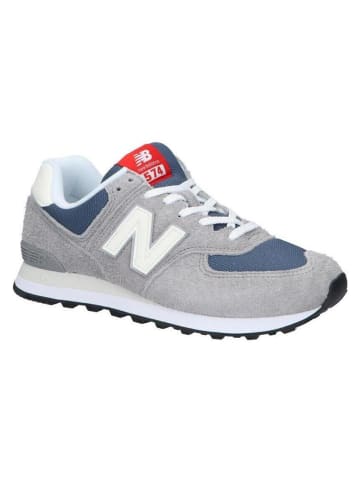 New Balance Leder-Sneakers "574" in Grau