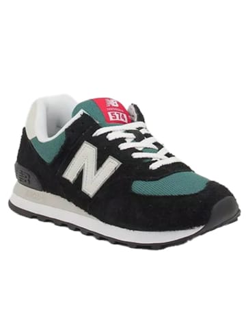 New Balance Skórzane sneakersy "U574" w kolorze zielono-czarnym