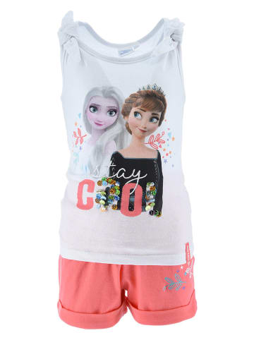 Disney Frozen 2tlg. Outfit "Frozen" in Weiß/ Koralle