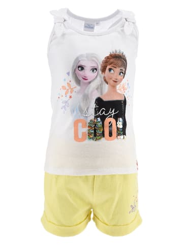 Disney Frozen 2-delige outfit "Frozen" wit/geel