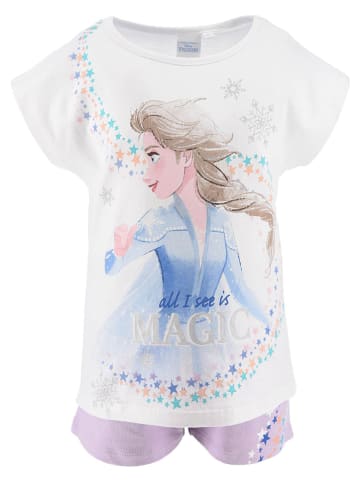 Disney Frozen 2tlg. Outfit "Frozen" in Weiß/ Lila