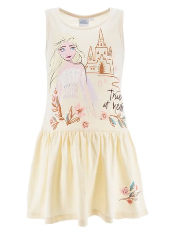 Disney Frozen Sukienka "Kraina lodu" w kolorze kremowym