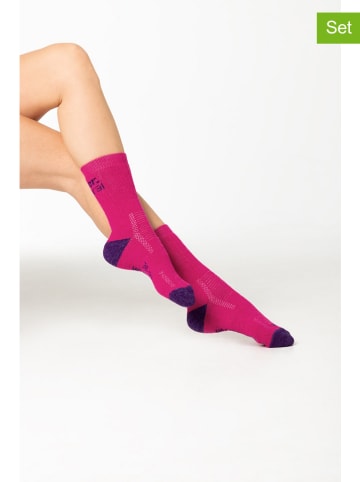 super.natural 2-delige set: sokken "Cosy Socks'" roze