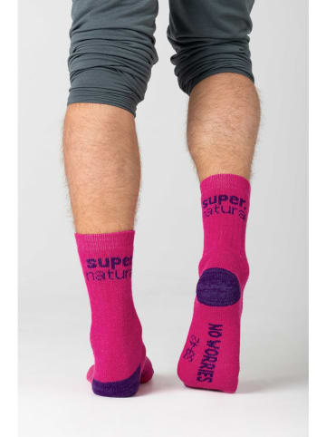 super.natural 2-delige set: sokken "Cosy Socks'" roze