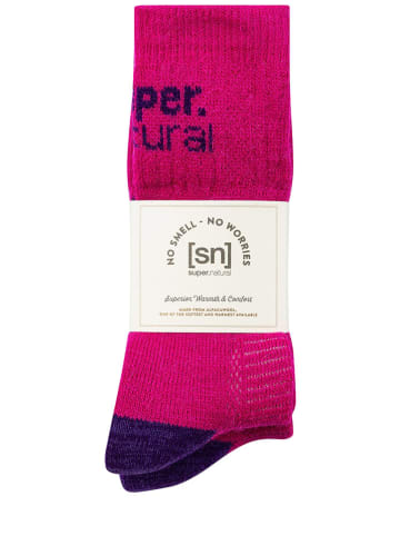 super.natural 2-delige set: sokken "Cosy Socks'" roze