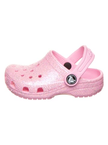 Crocs Chodaki "Classic Glitter" w kolorze jasnoróżowym