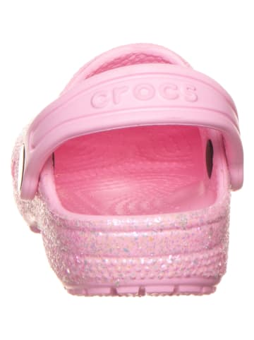 Crocs Chodaki "Classic Glitter" w kolorze jasnoróżowym