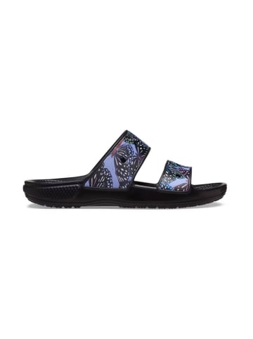 Crocs Pantoletten "Classic" in Schwarz/ Bunt