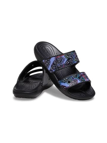 Crocs Pantoletten "Classic" in Schwarz/ Bunt