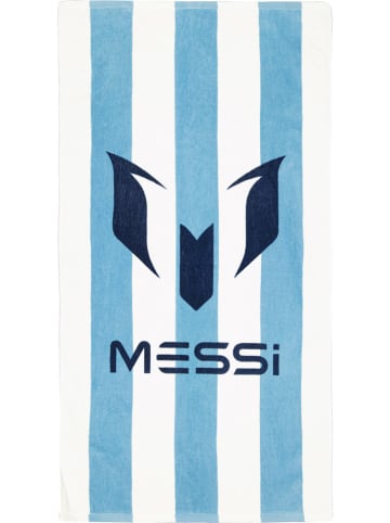 Messi Badhanddoek wit/lichtblauw