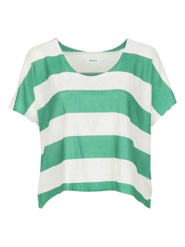 Paprika Shirt in Grün/ Weiß