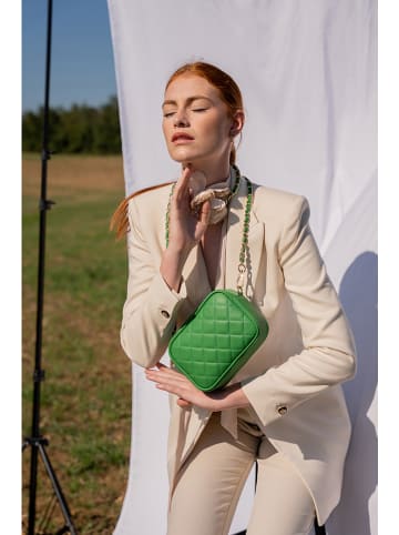 Christian Laurier Skórzana torebka "Faye" w kolorze zielonym - 18 x 13 x 5,5 cm