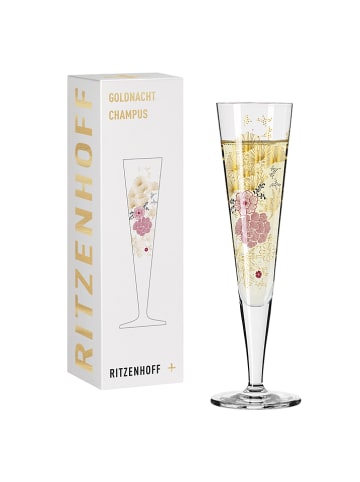 RITZENHOFF Champagnerglas "Goldnacht" in Gold/ Pink - 205 ml